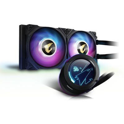 技嘉 AORUS WATERFORCE X 240 一體式水冷套件(LCD顯示/RGB Fusion 2.0/120mm ARGB 風扇)
