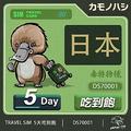 【鴨嘴獸 旅遊網卡】日本網卡 網卡 日本5天網卡 日本旅遊卡 日本上網卡