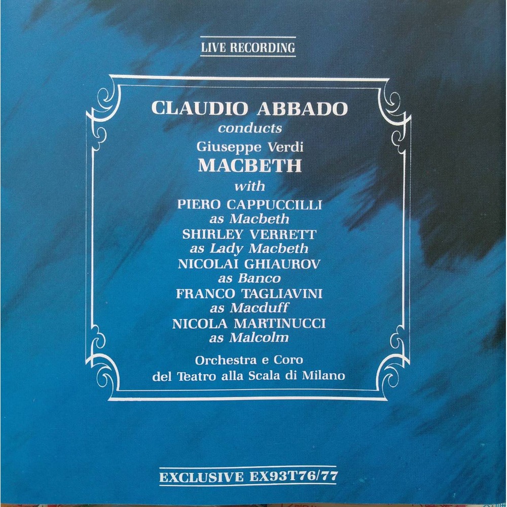 EX93T7677 威爾弟 馬克白 Claudio Abbado Giuseppe Verdi Macbeth