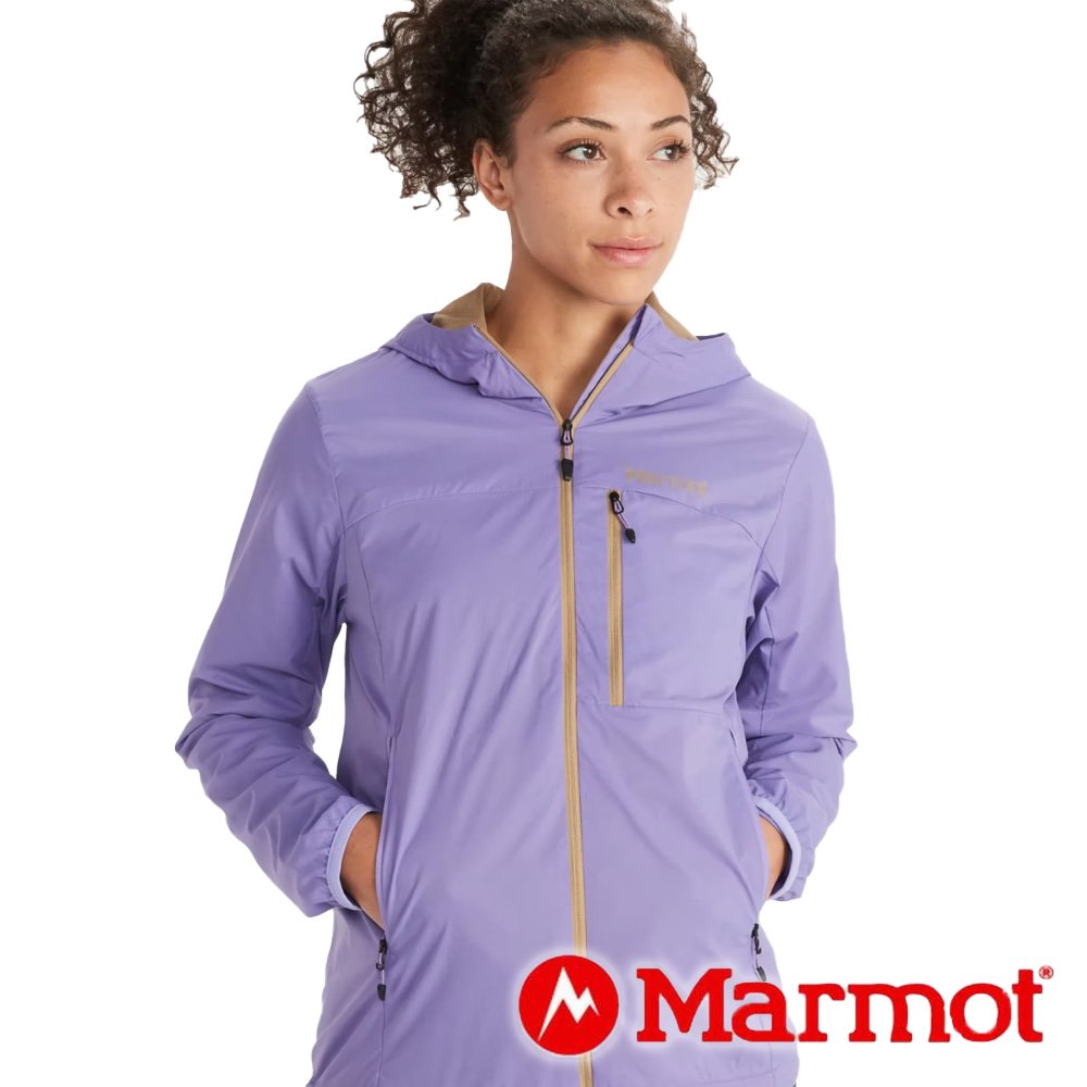 【Marmot】女防風軟殼保暖連帽外套『淺紫』M12391 戶外 休閒 登山 露營 保暖 禦寒 防風