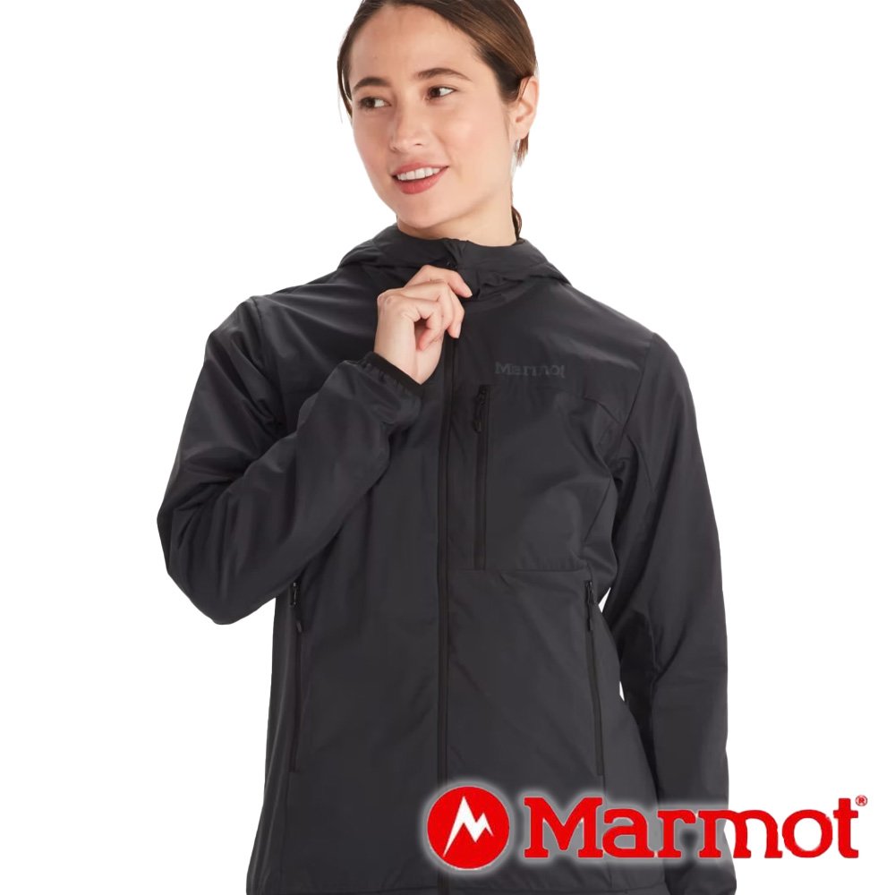 【Marmot】女防風軟殼保暖連帽外套『黑色』M12391 戶外 休閒 登山 露營 保暖 禦寒 防風