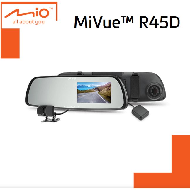【小樺資訊】附32G含稅 MiVue™ MIO R45D 高畫質前後雙鏡頭 後視鏡GPS測速行車記錄器