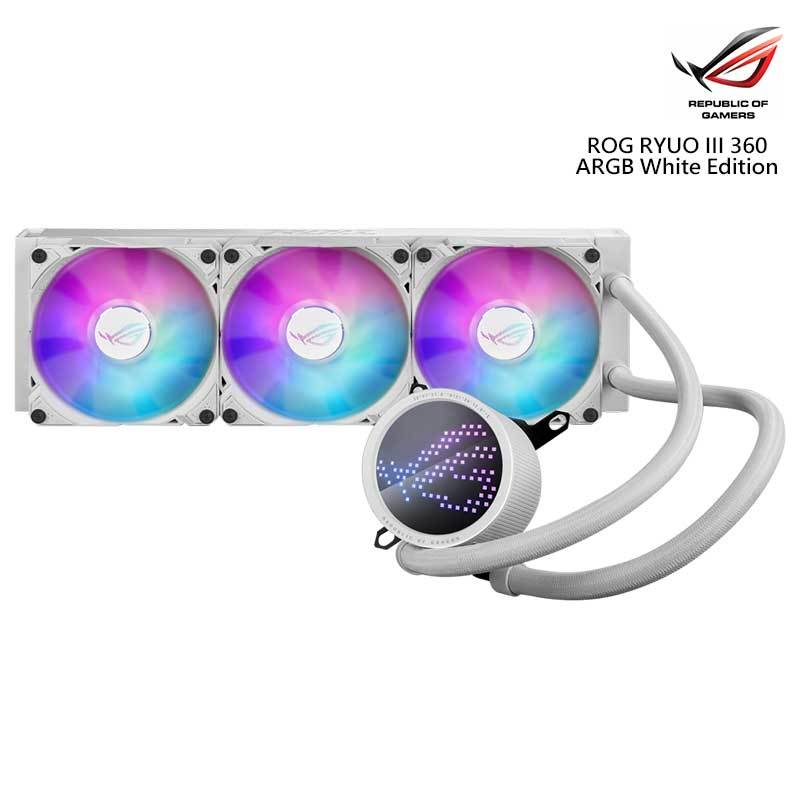 ASUS 華碩 ROG RYUO III 360 ARGB White Edition 龍王三代 一體式 CPU 水冷 散熱器 白色
