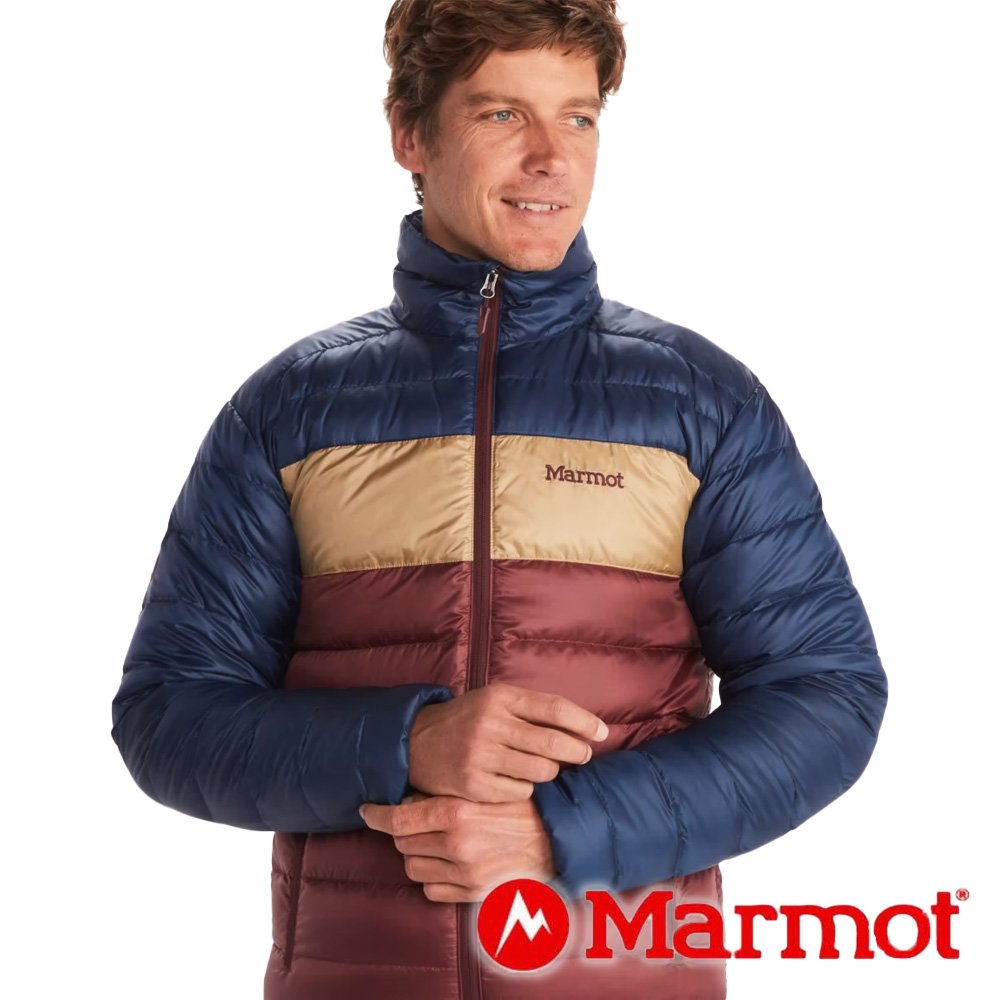 【Marmot】男輕量羽絨立領保暖外套(FP600)『海軍藍/卡其』71260 戶外 休閒 登山 露營 保暖 禦寒 羽絨