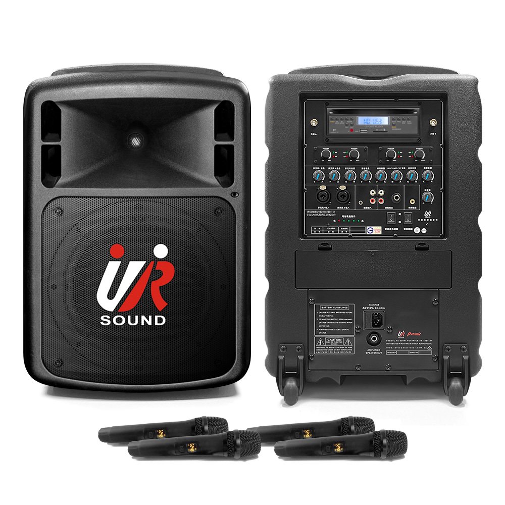 UR SOUND PU-9S90 (4CDNB) 350W藍牙/CD/USB/SD四頻移動式無線擴音機