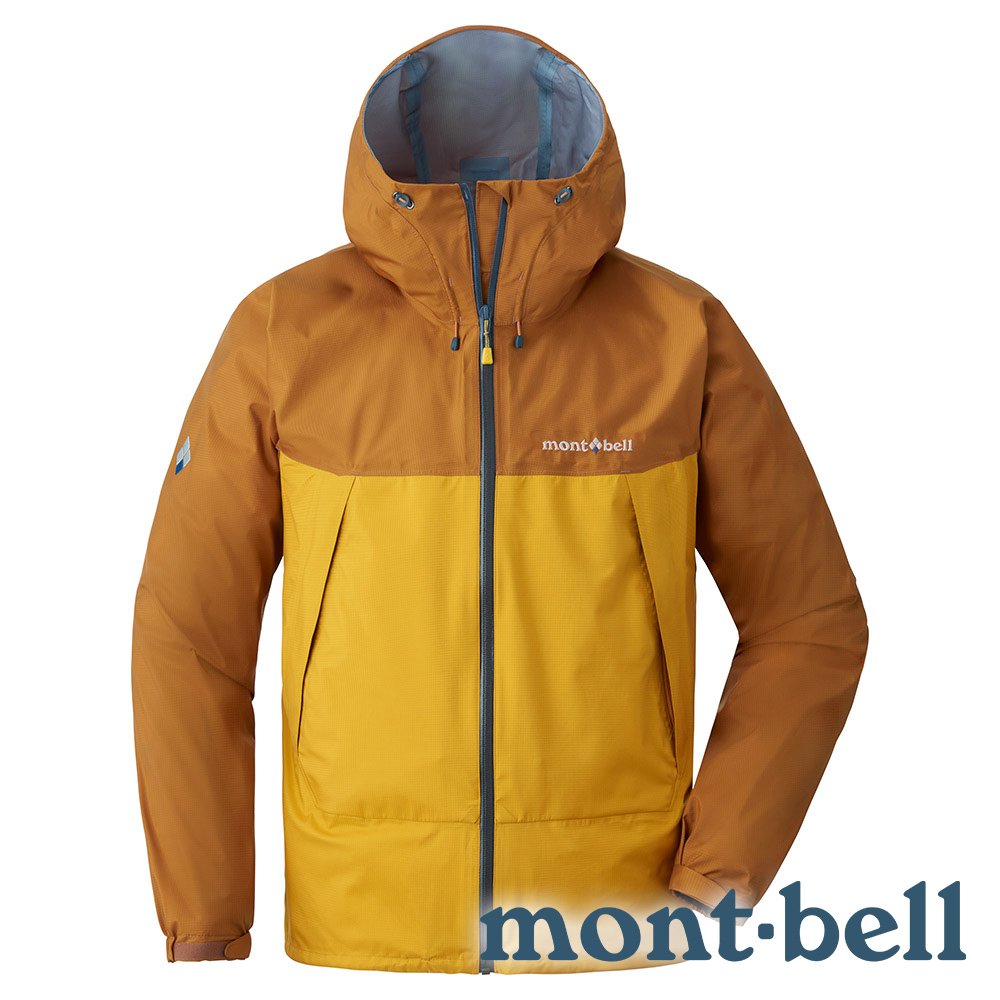 【mont-bell】THUNDER 男單件式防水連帽外套『蜜黃/橘』1128635 登山 露營 健行 禦寒 防潑水
