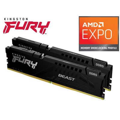 金士頓 FURY Beast系列 DDR5-6000 32G(16GB*2)-EXPO