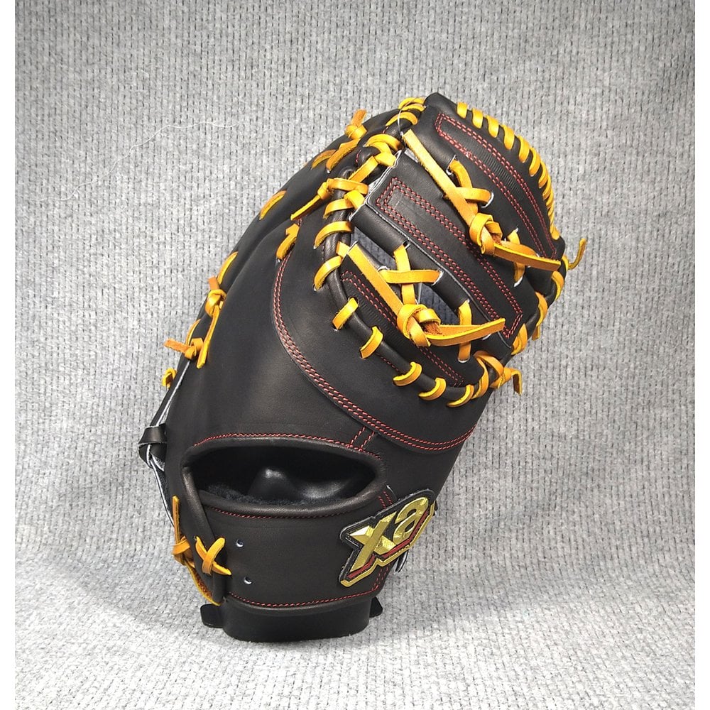 「野球魂」--特價！日本「XANAX」【TRUST】等級硬式棒球手套（一壘手，BHF30521T，9027黑×原皮色）附手套袋，日本製