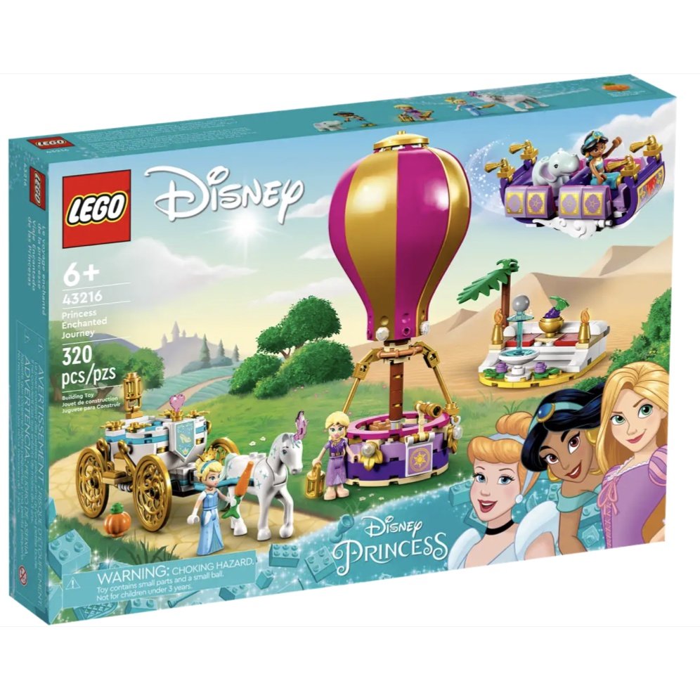 LEGO 樂高 43216 Disney系列 公主魔法之旅 320pcs 外盒:38*26*5.5cm