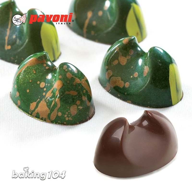 義大利 pavoni 巧克力模 bonbons 系列 岩石 36 x 25 x 20 mm 10 g 21 槽 pv pc 43