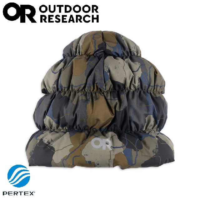 【Outdoor Research 美國 輕量透氣保暖羽毛帽《迷彩》】300036/羽絨帽/保暖帽/防風帽