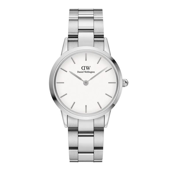 【Daniel Wellington】Iconic Link瑞典時尚品牌鋼帶腕錶-耀目亮銀-32mm/DW00100205/原廠公司貨兩年保固