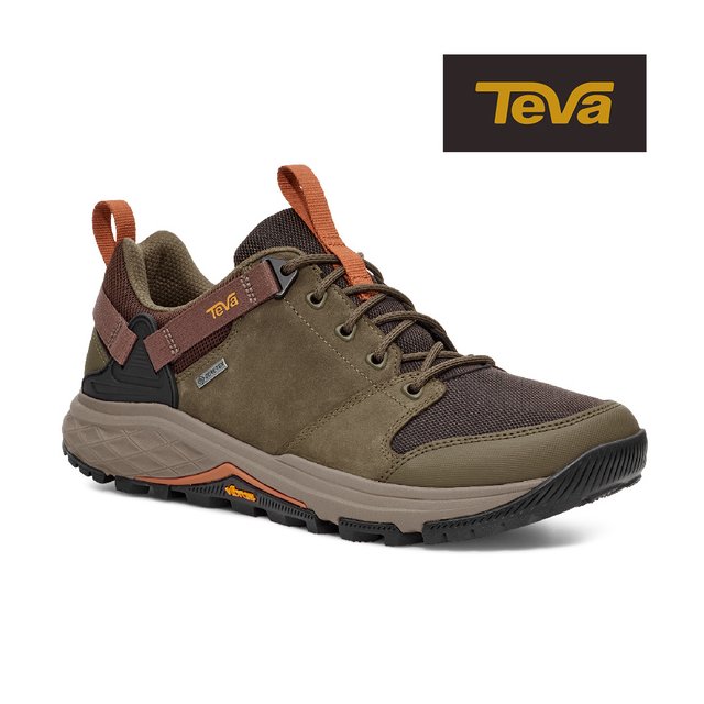 TEVA男Grandview GTX Low低筒防水黃金大底登山鞋(雨林棕/深橄欖-TV1134094RBDO)