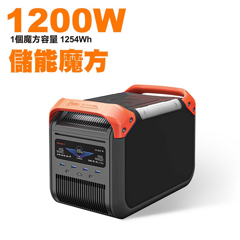 【日本KOTSURU】8馬赫 攜帶式戶外儲能電源 1200W儲能魔方 室內可推疊儲能系統 (單一個魔方)