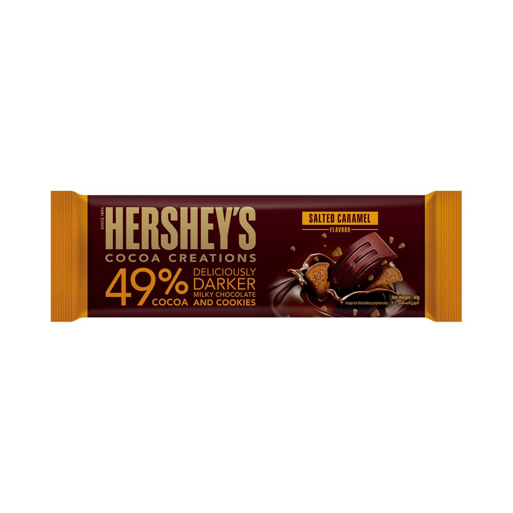 hershey ’ s 好時 曲奇餅乾夾餡 49 % 黑巧克力 鹽味焦糖口味 2 入
