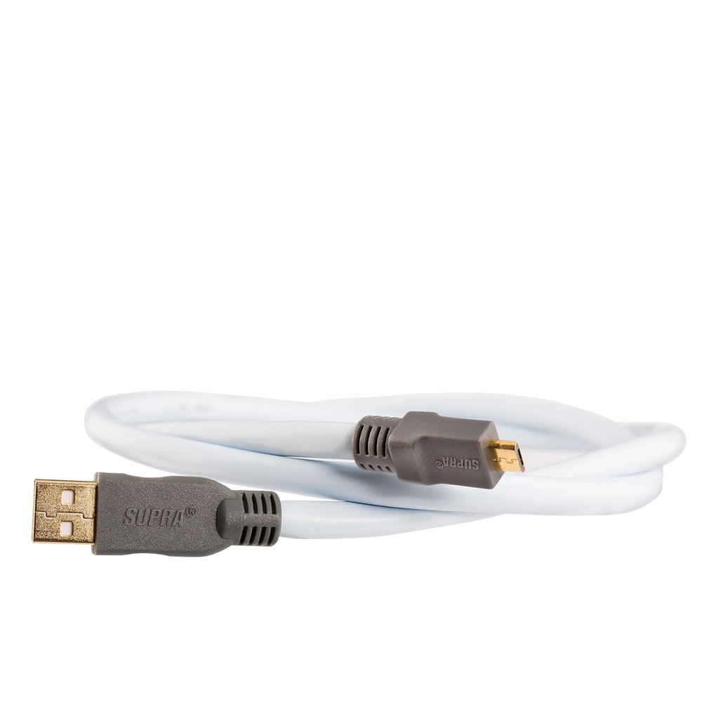 瑞典SUPRA USB 2.0A- MicroB - USB線(1米)