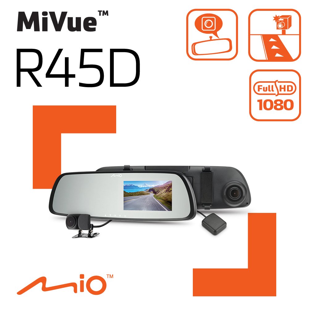 【贈32G記憶卡】Mio MiVue R45D 雙鏡頭 行車記錄器 GPS 1080P 區間測速 倒車顯影 行車紀錄器