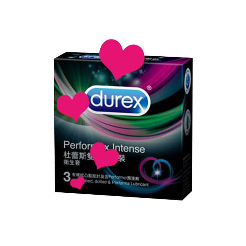 【Durex杜蕾斯】雙悅愛潮裝 保險套3入/盒(螺紋凸點設計及含潤滑劑 衛生套)