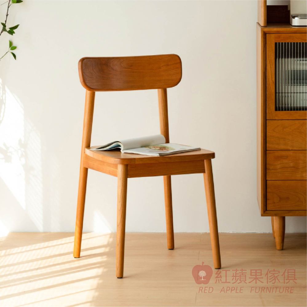 [紅蘋果傢俱] 櫻桃木系列 JH-03 柯比餐椅 櫻桃木 實木餐椅 餐椅 實木椅 北歐鄉村 餐廳椅 廚房椅
