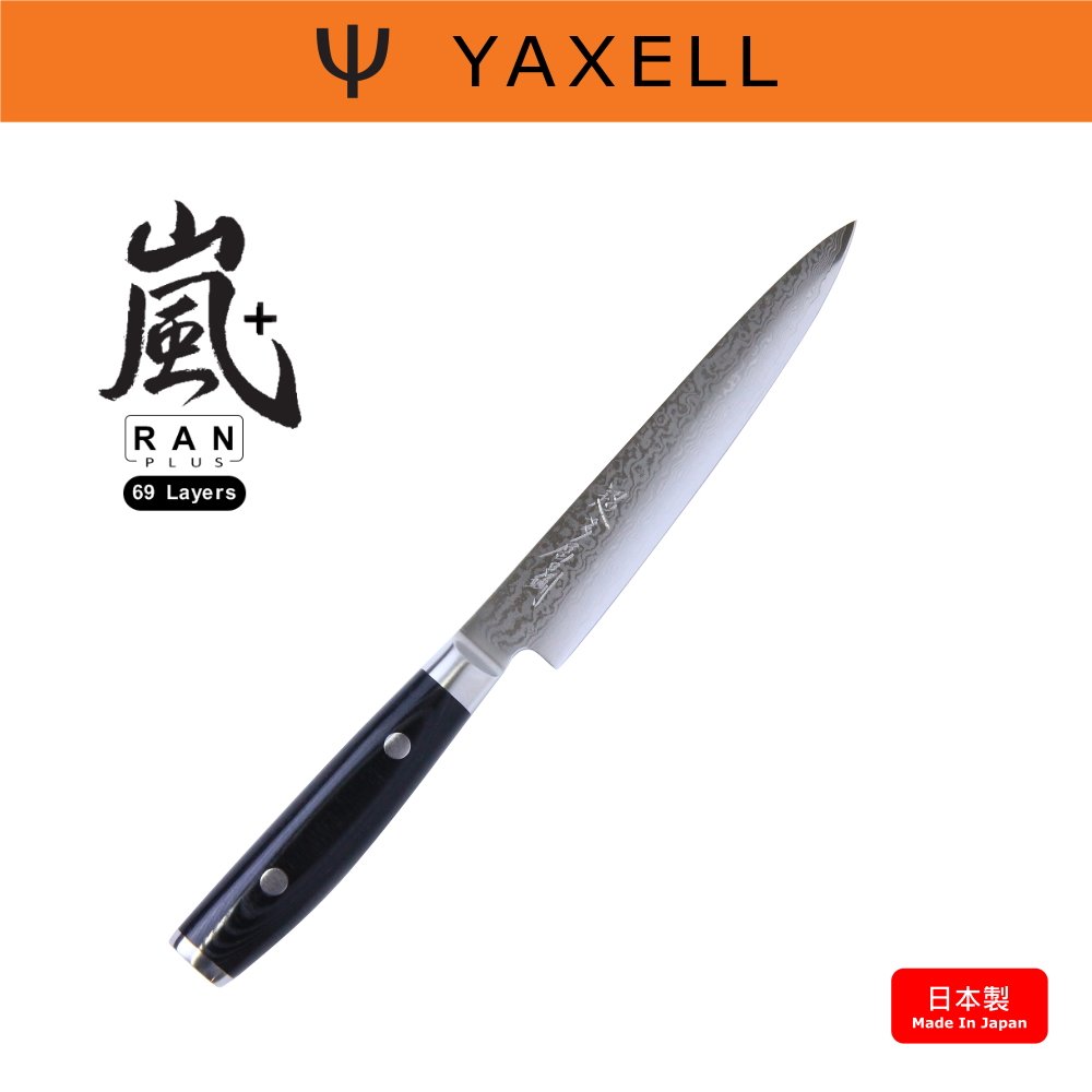 RS櫟舖【日本 YAXELL】嵐RAN+ 小刀 150mm 69層 VG-10/日本製【現貨供應】
