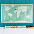 Rex LONDON 收納筒+世界地圖海報刮畫