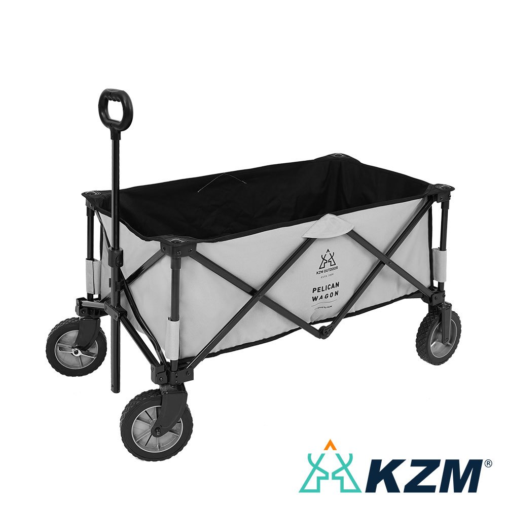 【KAZMI】多功能露營折疊手拉車 K20T1C013 野餐車 折疊式裝備拖車 露營手推車 購物收納車 菜籃車 手拉車