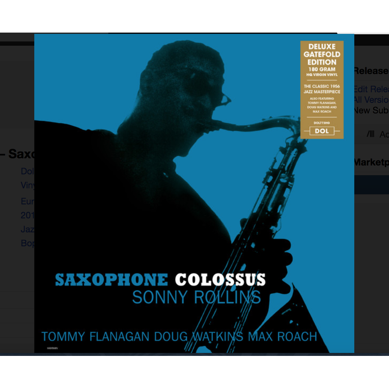 Sonny Rollins – Saxophone Colossus(黑膠唱片ＬＰ-889397217730