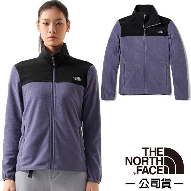 【美國 The North Face】女 保暖休閒抓絨外套.夾克/保暖抓絨材質.適登山健行/4NAQ-UK5 紫