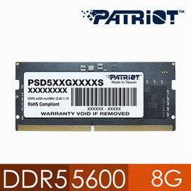 Patriot 美商博帝DDR5 5600 8GB 筆記型記憶體- PChome 商店街