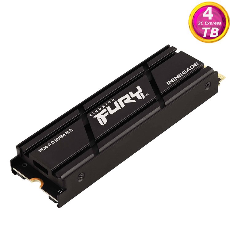 Kingston 金士頓 FURY Renegade 4T 4TB M.2 PCIE 4.0 SSD PS5 (搭散熱器) 內接固態硬碟