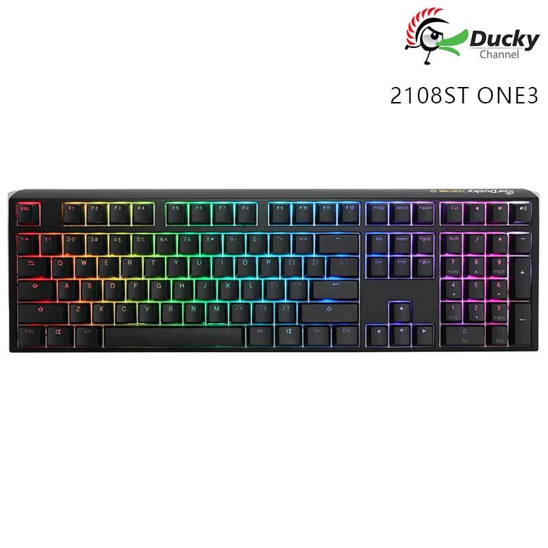 DUCKY 創傑 2108ST ONE3 熱插拔 中文 RGB 銀軸 靜音紅軸 機械 鍵盤 經典黑