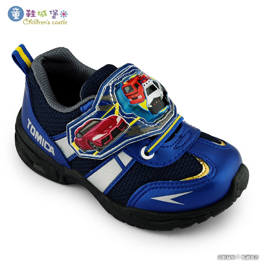 童鞋城堡-中大童 運動鞋 LED電燈鞋 Tomica多美汽車 TM7793-藍