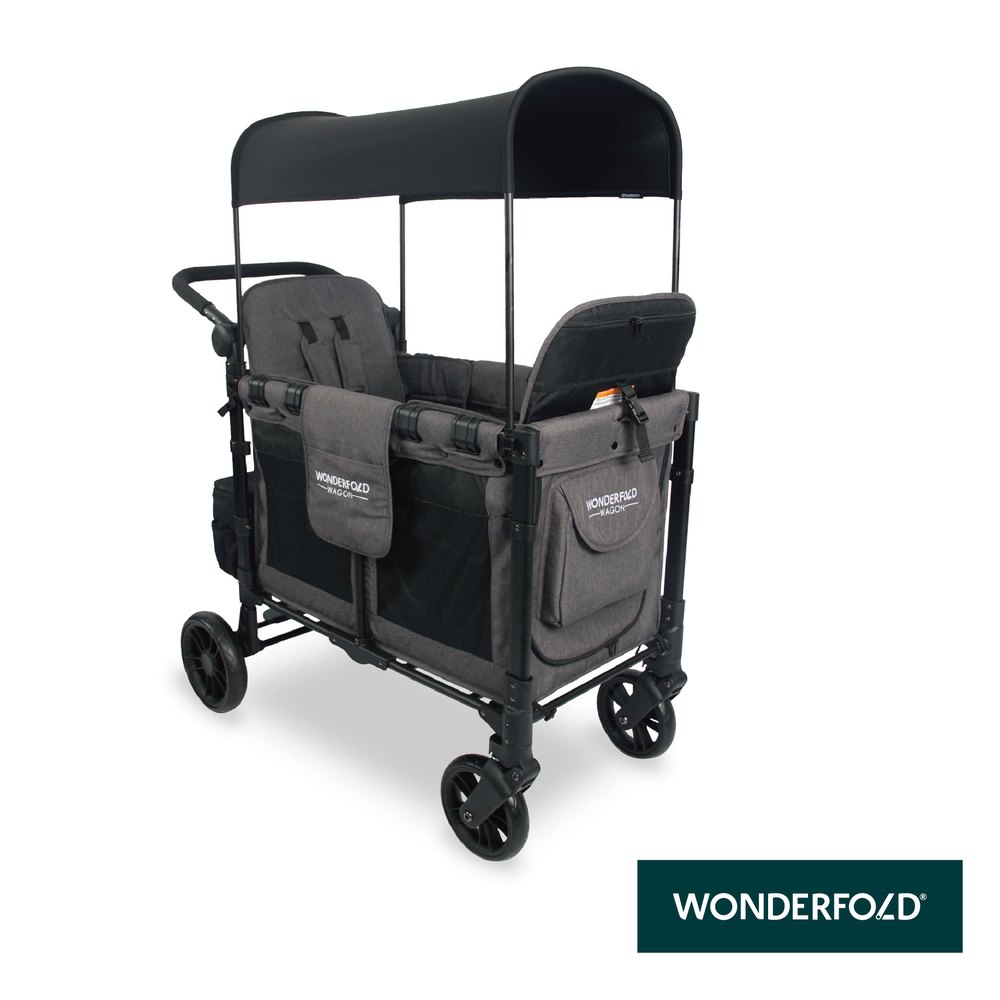 【WonderFold】W2 Elite 菁英多功能雙人座嬰兒推車 嬰兒車 寵物推車 遊戲床 露營車 多胞胎推車
