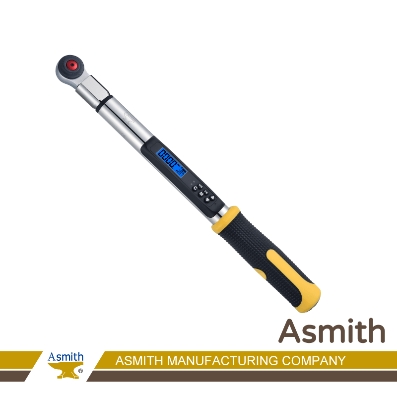 【Asmith(鐵匠牌)】9~60Nm(三分頭,插槽9*12mm)，【藍牙充電款】換頭型-數位扭力扳手WI-60-2-BT，電子式(數顯)扭力板手
