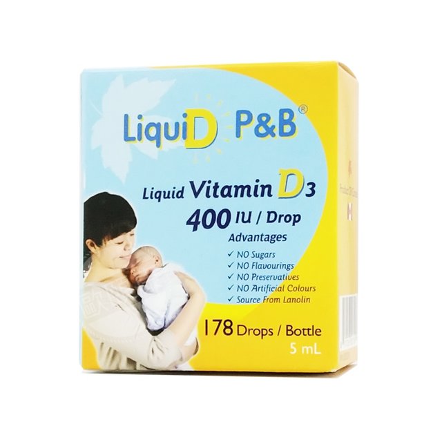 [實體店面公司貨] Liquid P&B 優寶滴 高濃縮液態維生素D3 5ml/瓶