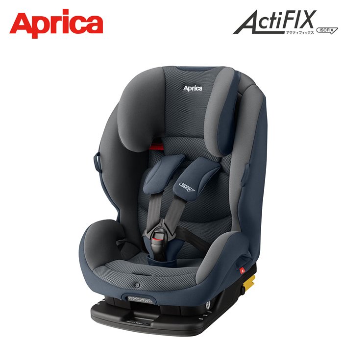 【預購】愛普力卡 Aprica ActiFIX 2~12歲 Isofix 成長型汽座 (軍灰藍) /連動型輔助座椅.汽車安全座椅