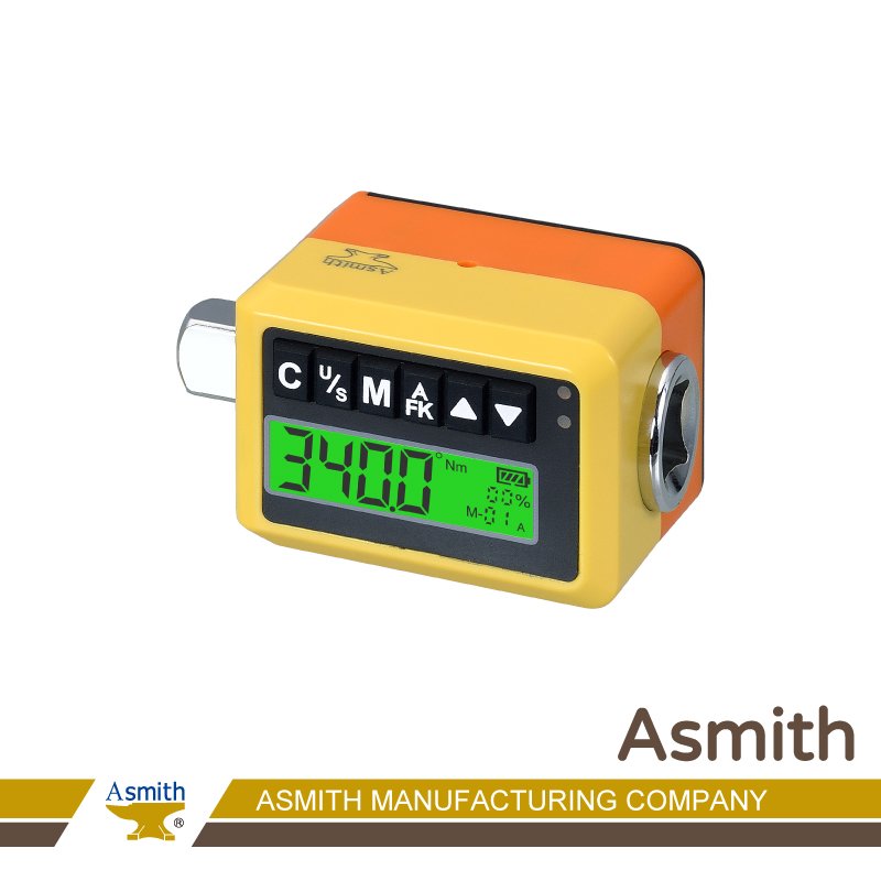 【Asmith(鐵匠牌)】20~135Nm(三分頭)，角度專業型-數位扭力顯示器WS-A135-2，電子式(數顯)扭力扳手(板手).轉接頭