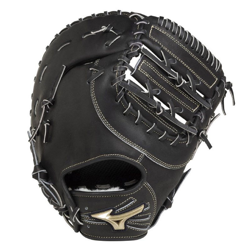 「野球魂」--特價！「MIZUNO」【GLOBAL ELITE GA】等級少年用硬式棒球手套（一壘手，1AJFL22000，09黑色）附紙箱、手套袋，for小五～中二