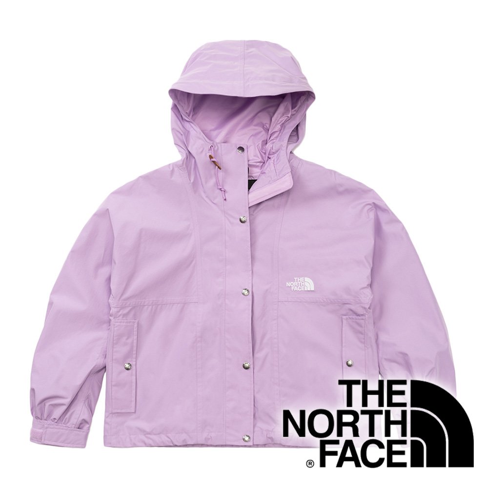 【THE NORTH FACE 美國】女防水單件式連帽外套『豆紫』NF0A5JYD 戶外 登山 露營 外套 防水 保暖 禦寒