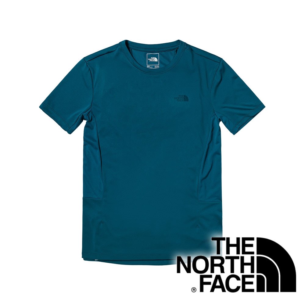 【THE NORTH FACE 美國】男圓領快乾短袖T恤『藍綠』NF0A7WCW 戶外 登山 時尚 休閒 上衣 短袖