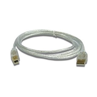 【鼎立資訊 】USB2.0 A公-B公 鍍金透明線1.8米/3米/5米 高速480Mbps,PC &amp; MAC皆相容(111元)