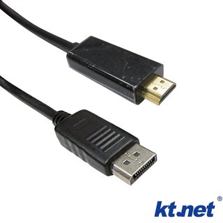 【鼎立資訊 】KTNET - DisplayPort(公) to HDMI(公) 訊號轉換線-1.8米