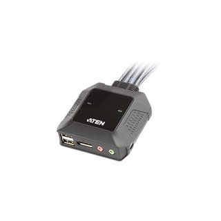 【鼎立資訊 】ATEN 2埠USB DisplayPort帶線式KVM多電腦切換器(外接式切換按鍵)(CS22DP)