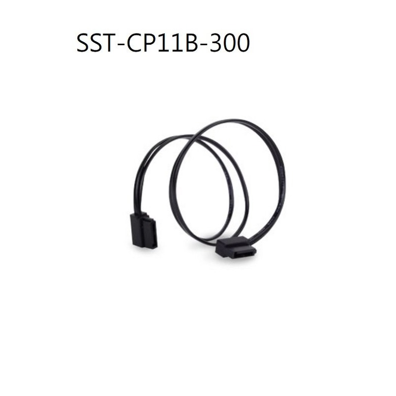 米特3C數位–銀欣 CP11 超薄型接頭 SATA連接線 黑色/SST-CP11B-300-30cm