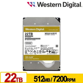 【含稅公司貨】WD 金標 22TB 3.5吋 SATA 企業級硬碟 內接硬碟 (WD221KRYZ)