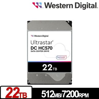 【含稅公司貨】WD Ultrastar DC HC570 22TB 3.5吋 企業級硬碟WUH722222ALE6L4