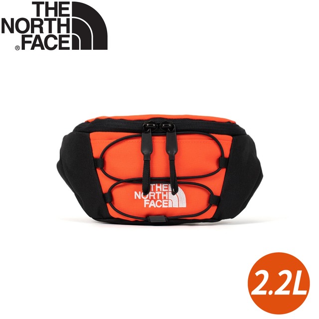 【The North Face 2.2L 便捷彈力繩休閒腰包《橘紅》】52TM/小包/斜背包/側背包/多功能腰包