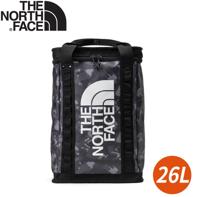 【The North Face 26L EXPLORE FUSEBOX 後背包《黑灰迷彩》】3KYF/雙肩背包/電腦包/休閒背包