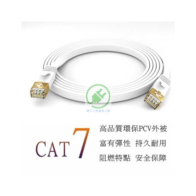 扁型Cat.7 SSTP 高速網路線10Gbps 1米- PChome 商店街