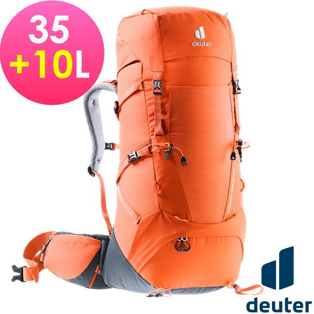 【德國 Deuter】AIRCONTACT CORE 登山健行背包 35+10SL/底部睡袋夾層.人體工學背帶/3350022 橘